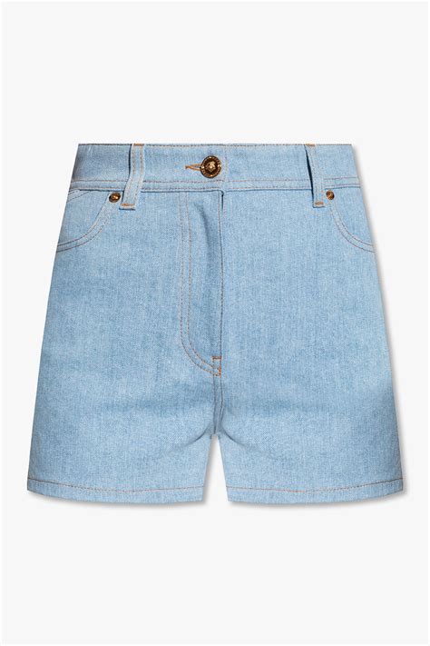 versace shorts blue|Versace pants for women.